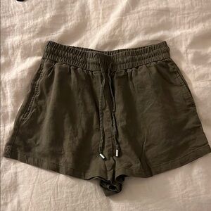 Zara Green 100% linen with Elastic Waistband and Drawstring